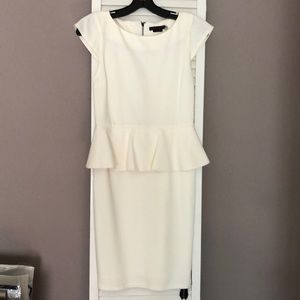 Alice and Olivia White peplum dress